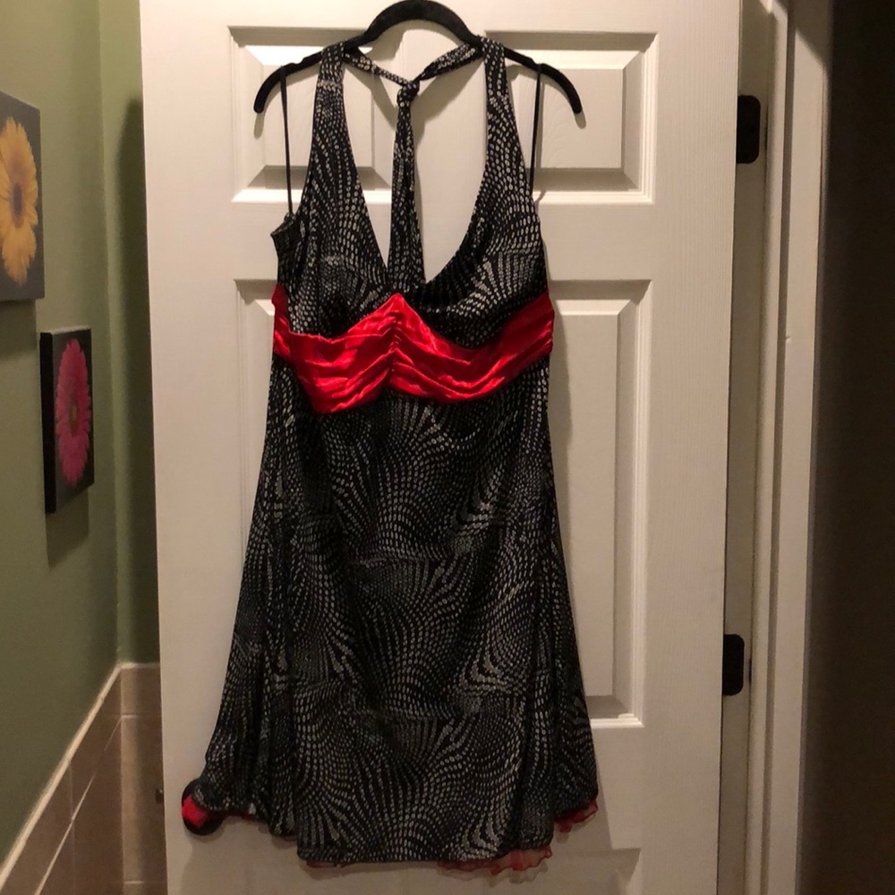 Torrid Plus Size red & black halter dress-Size 22!